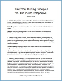 Universal Guiding Principles vs the Victim Perspective (PDF)